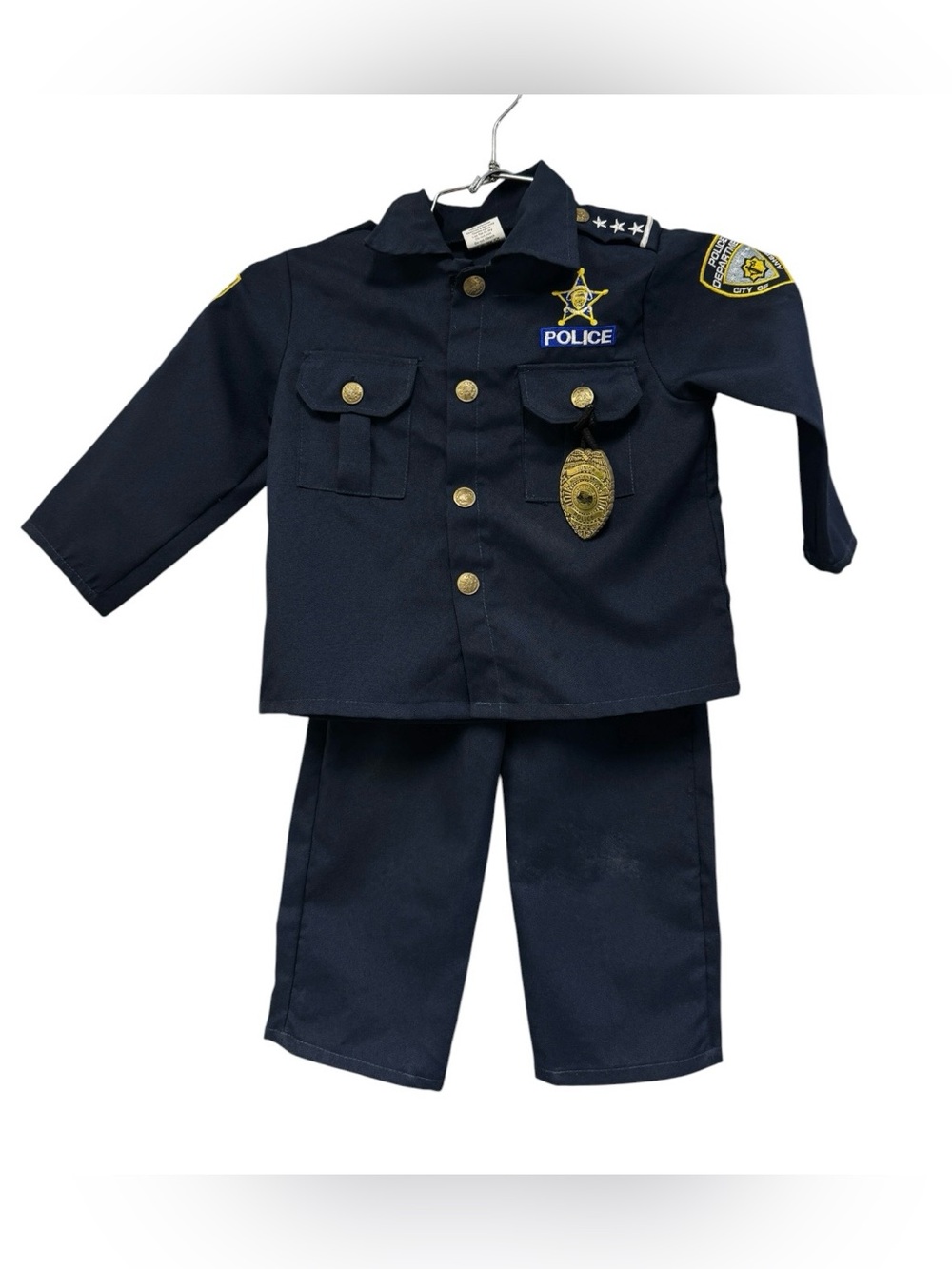 Kids Police Officer Costume Set - Navy Blue Toddler 2 (12-24mo.)